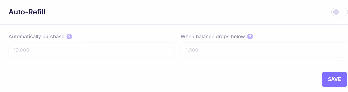 Disable Auto-refill on emailable