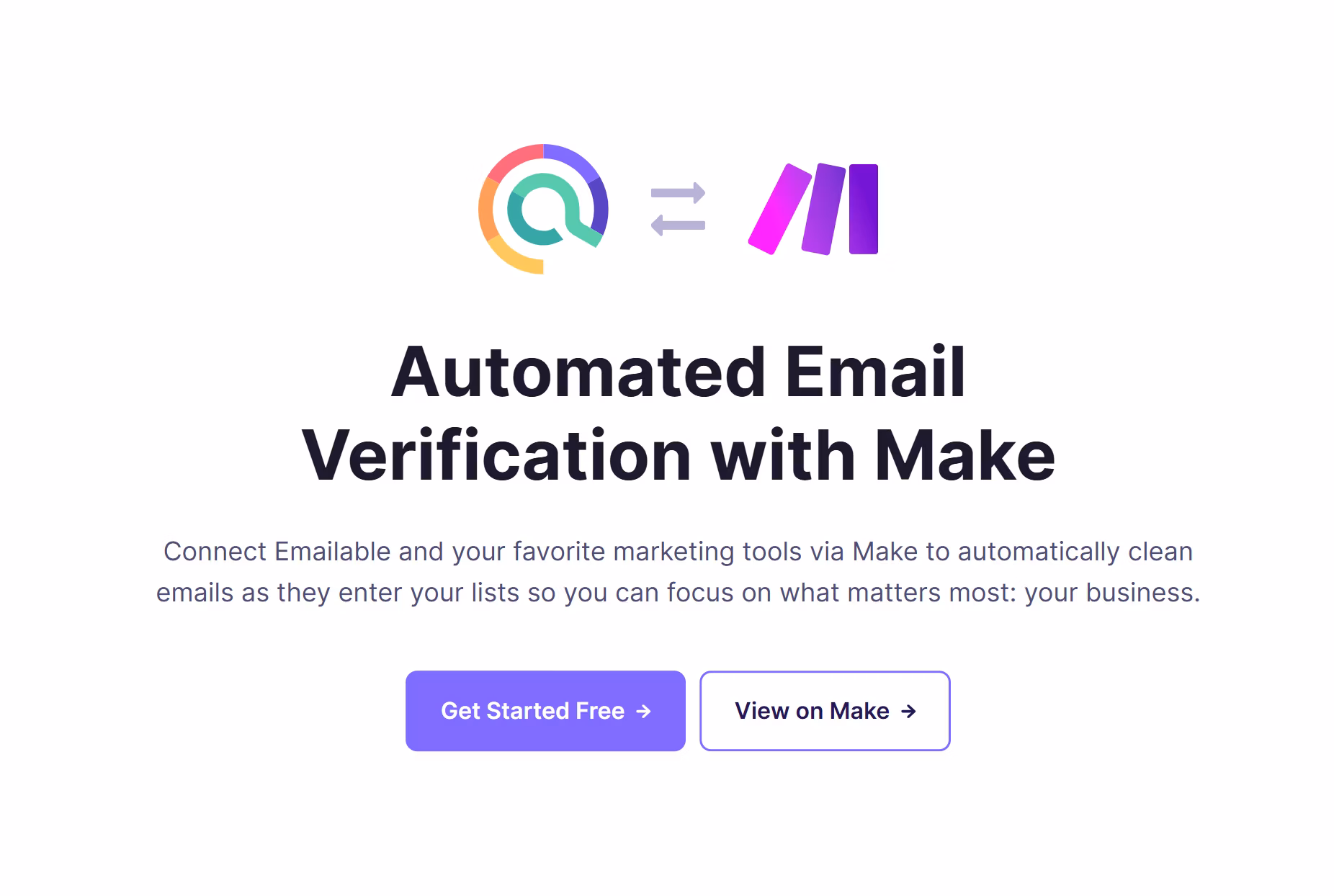 Emailable integration with make automation platform