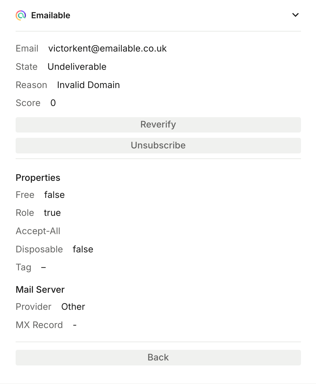Виджет Emailable Intercom